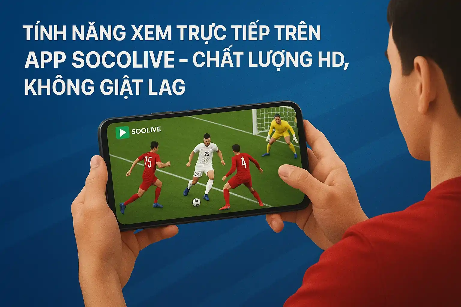 Tính năng xem trực tiếp trên App Socolive – Chất lượng HD, không giật lag